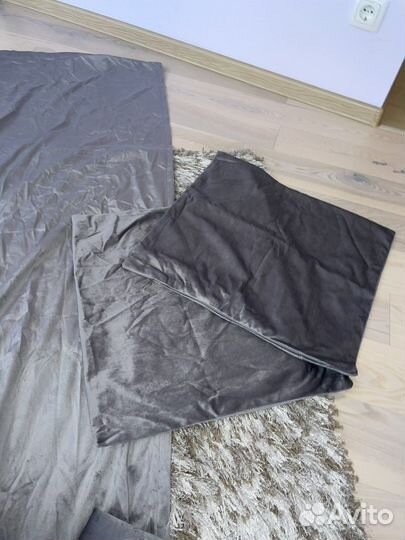 Шторы готовые новые серые