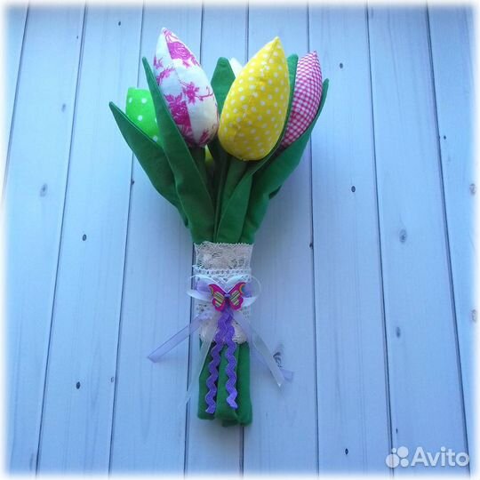 Текстильные тюльпаны Тильда