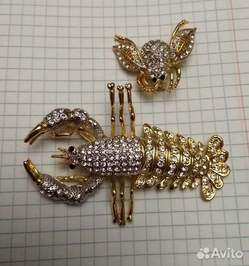 Бижутерия брошь винтаж