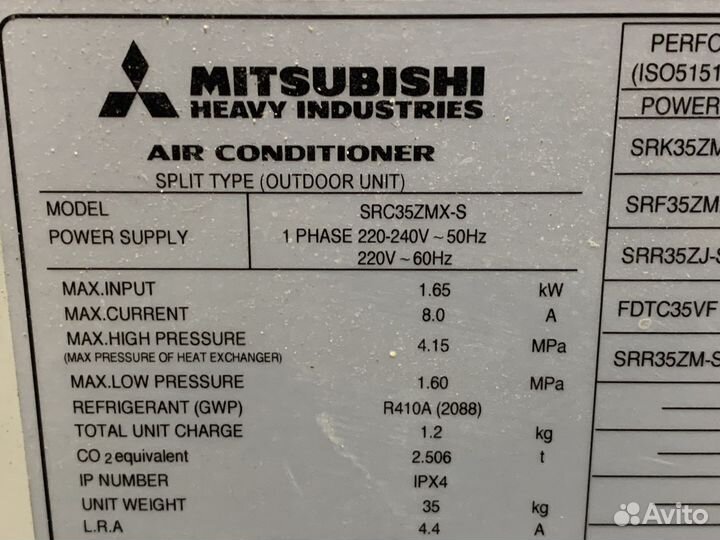 Сплит система mitsubishi