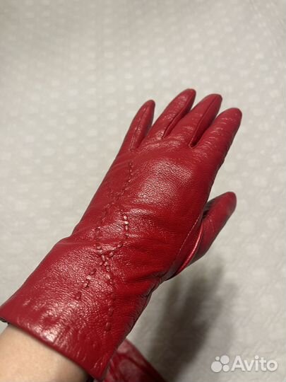 Перчатки женские кожаные размер 6.5, Новые