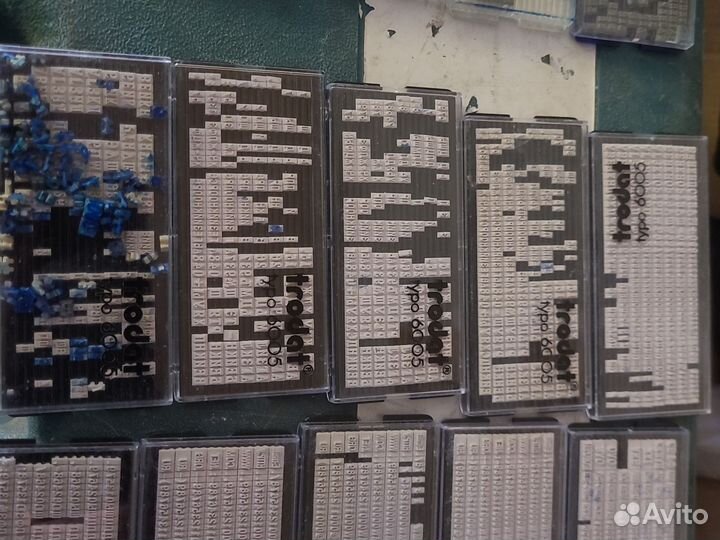 Кассы букв и цифр