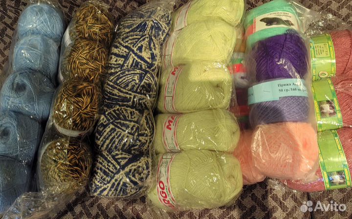 Пряжа нитки для вязания, разная