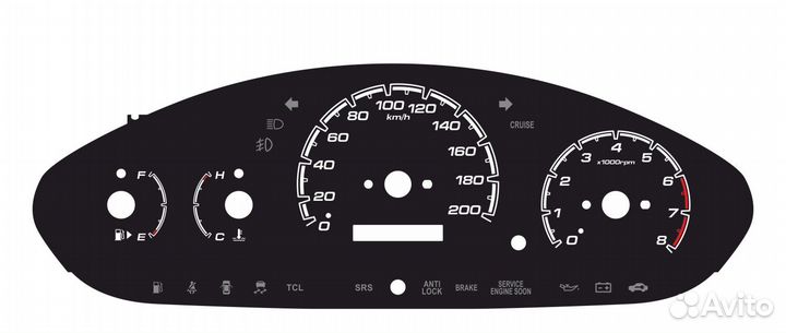 Шкалы приборов Mitsubishi Galant 8 (01-03) USA V2