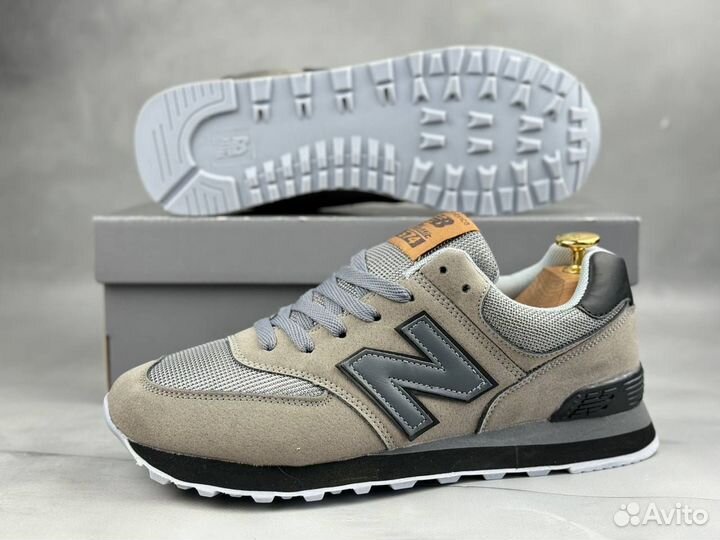 Мужские кроссовки New Balance 574 бежевые