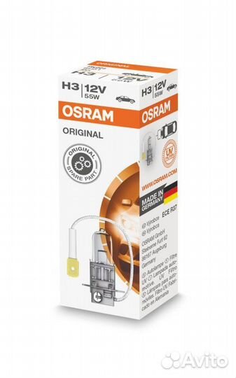 Лампа H3 12V 55W PK22s original line качество о