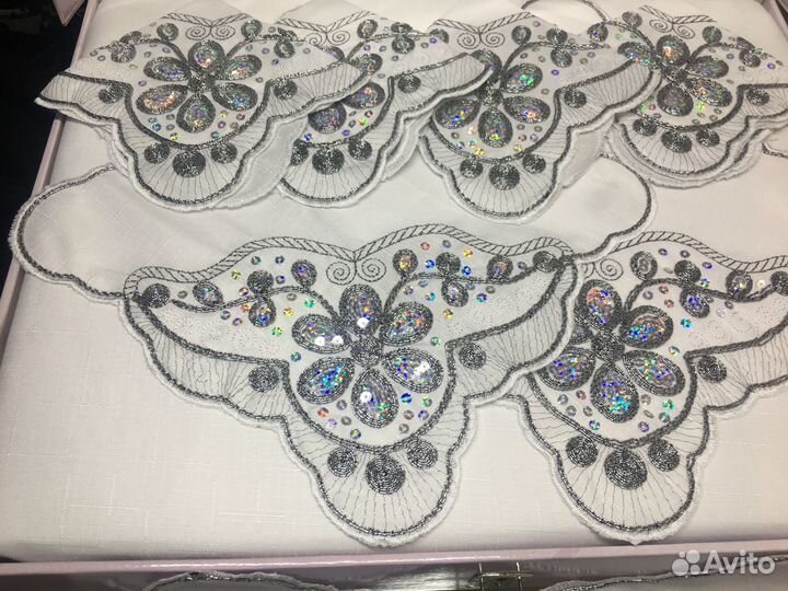 Комплект штор для кухни + скатерть+12 шт салфеток