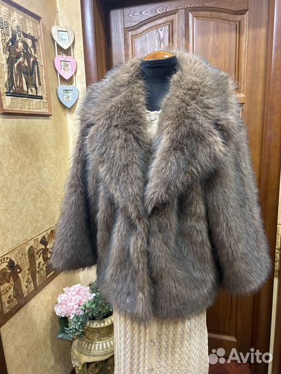 Шуба коричневая one size