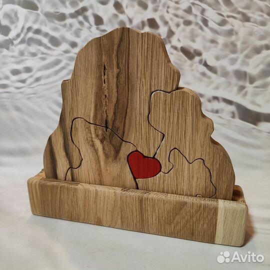 Сувенир-пазл бронь семейный Львы