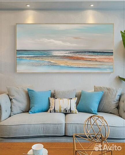 Картина маслом для интерьера ручная работа Море