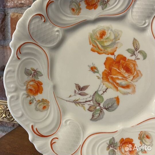 Антикварное фарфоровое блюдо. Германия