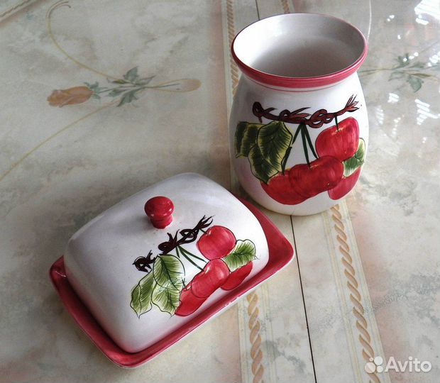 Ваза + маслёнка (керамика)