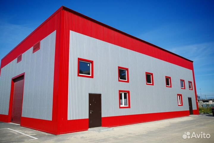 Ангар из сэндвич панелей