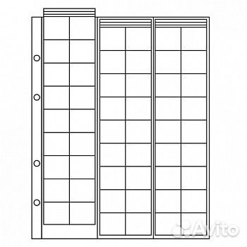 Листы для хранения монет на 15.24.35.54.60 ячеек