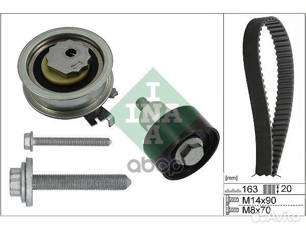 Комплект ремня грм VAG замена с 530059210 53005