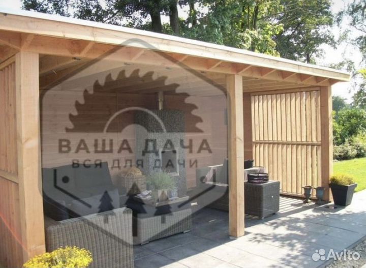 Беседка садовая шатер лофт