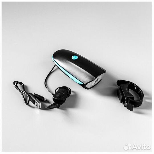 Фонарь велосипедный передний с сигналом, 300 люмен