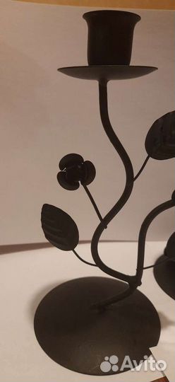 Подсвечники металл черный