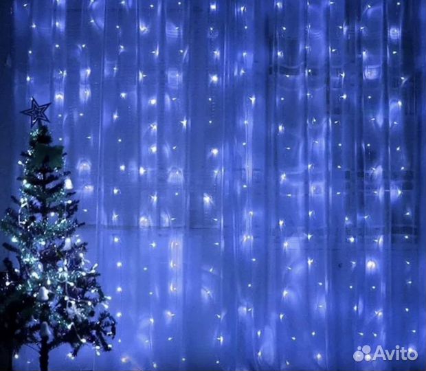 Гирлянда шторы 1,5х1,5, 1,8х1,8