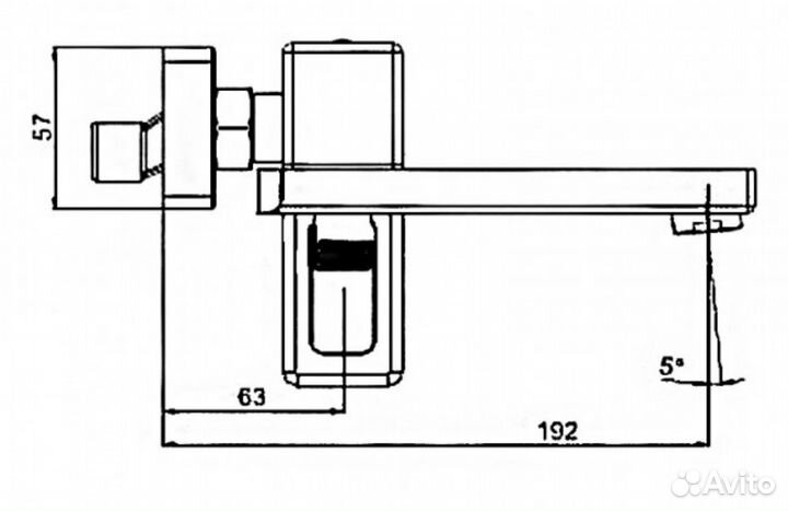 Смеситель для ванны Gappo 3217-8