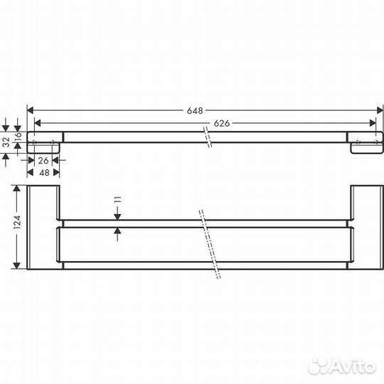 Полотенцедержатель Hansgrohe AddStoris 41743990 полированное золото