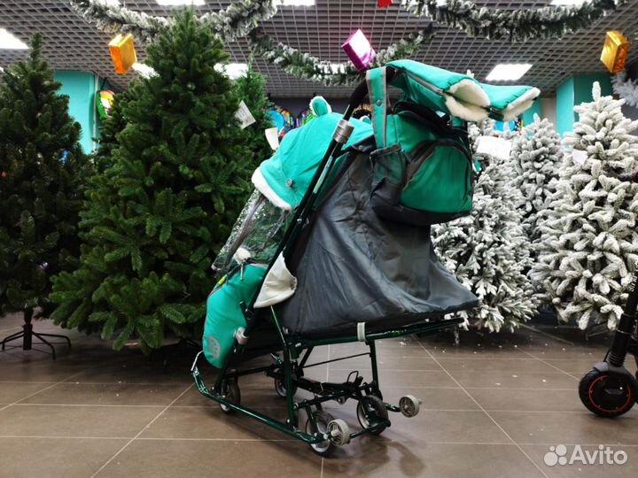 Санки коляска Nika 5-1 с лисичкой