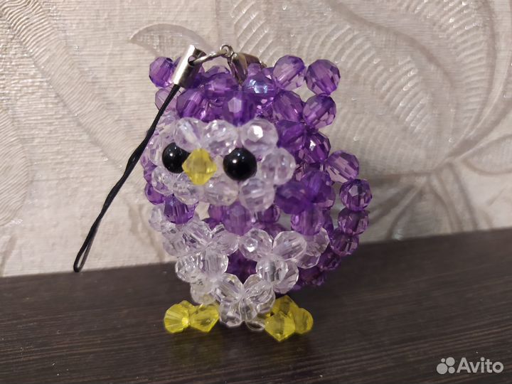 Фигурки из бусин, выс. 8 -9см. Кошка+ мышка+ схемы