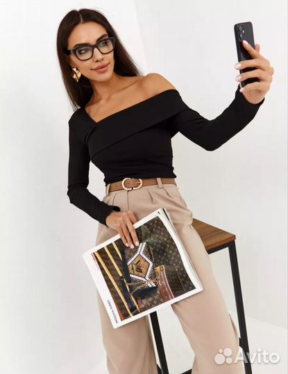 Лонгслив топ на одно плечо