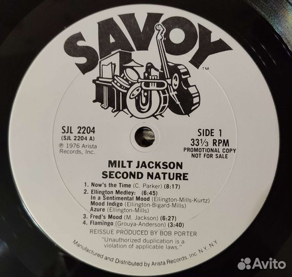 Milt Jackson - Second Nature (promo) 2LP
