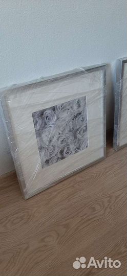 Два постера в рамках Рибба Икеа, 52 на 52 см