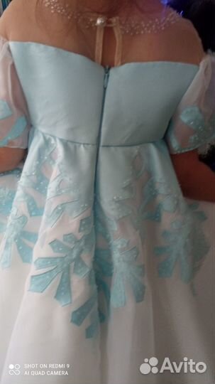 Шикарное платье Снежинка 92-104