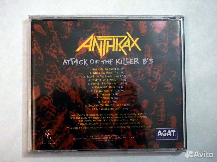 CD Anthrax - Attack Of The Killer B's (лиц. Agat)