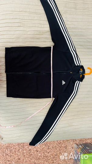 Adidas zip черная мужская