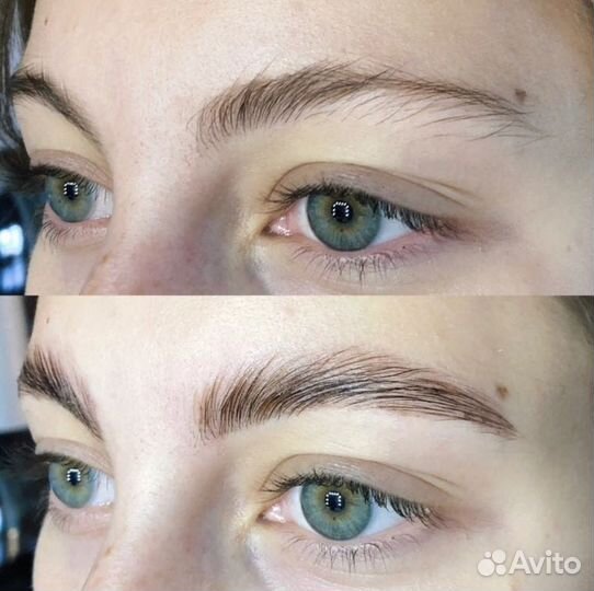 Ламинирование бровей и оформление бровей