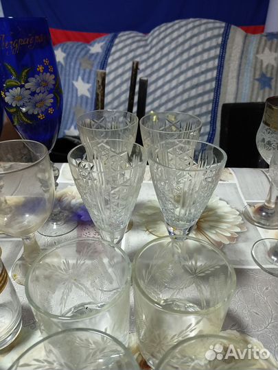 Хрустальные рюмки СССР и стаканы