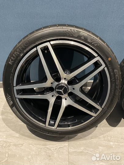 Диски с резиной разноширокие на mercedes r18