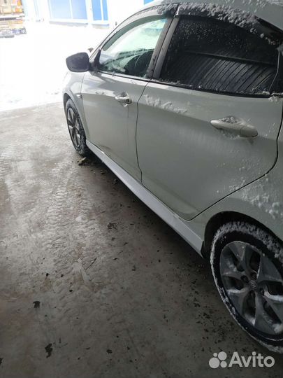 Пороги накладные внешние hyundai solaris