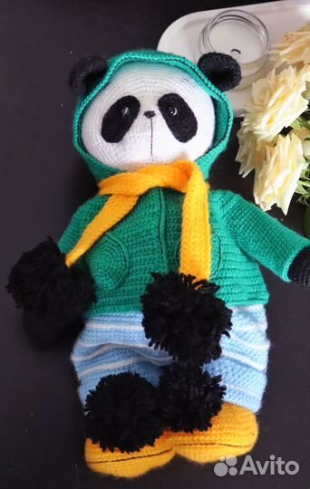 Панда\вязанная игрушка ручной работы