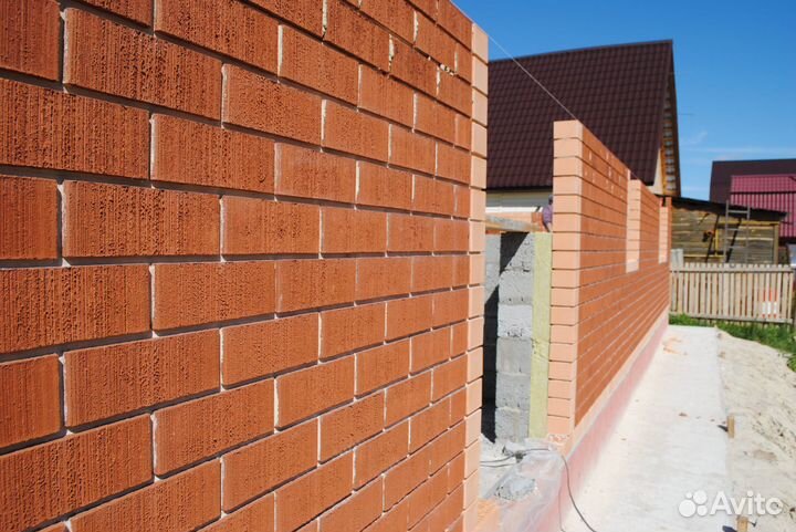 Лицевой кирпич 1.4нф Красный Велюр ГОСТ