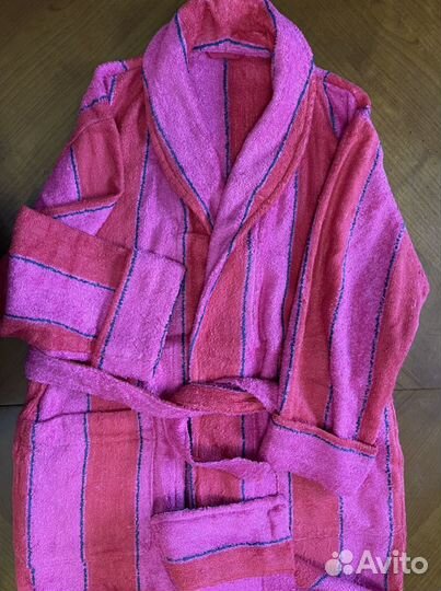 Халат льняной банный, унисекс, набор, рзмер 52-54