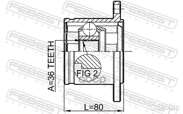 ШРУС внутренний перед 0211A60 Febest