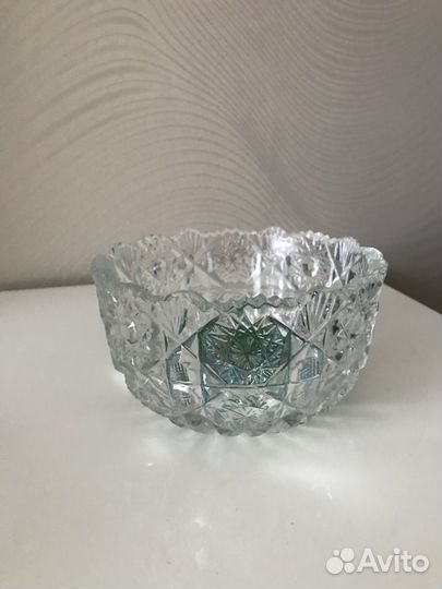 Конфетница чаша пиала хрустальная