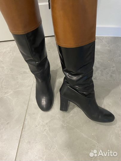 Carlo pazolini сапоги 38 натуральная кожа