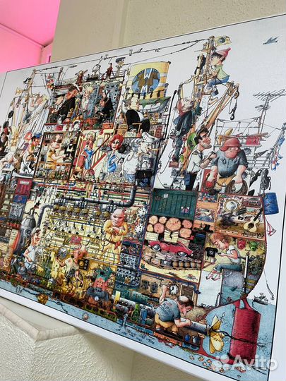 Картина на холсте Рабочая обстановка на корабле