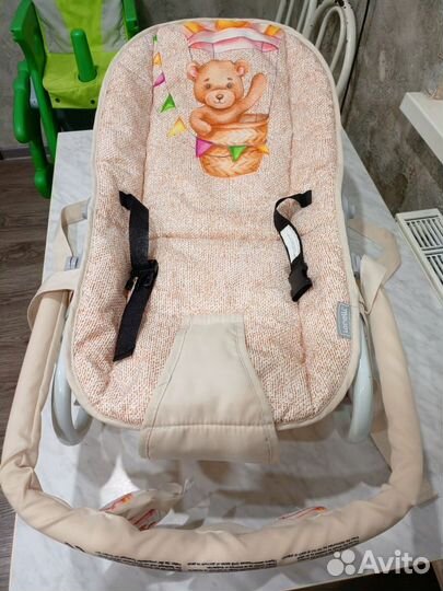 Шезлонг кресло качалка переноска для новорождённых