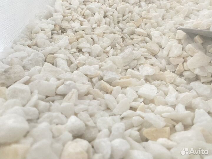 Щебень мраморный белый