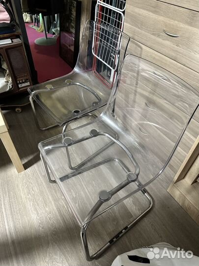 Стулья IKEA тобис прозрачные