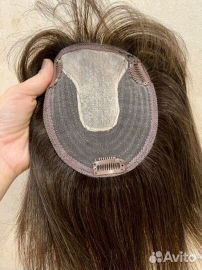 Накладка из натуральных волос+ подарок выпрямитель