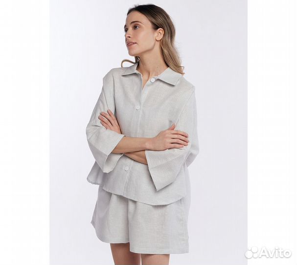 Пижама GoodNight Organic Soul Stripe 44-48р, голуб