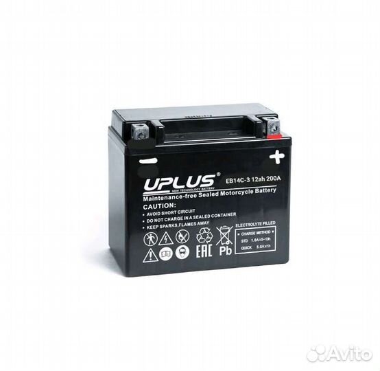 Акб мото 12ач 200А 150х87х145 ст1214 YTX14 EB14